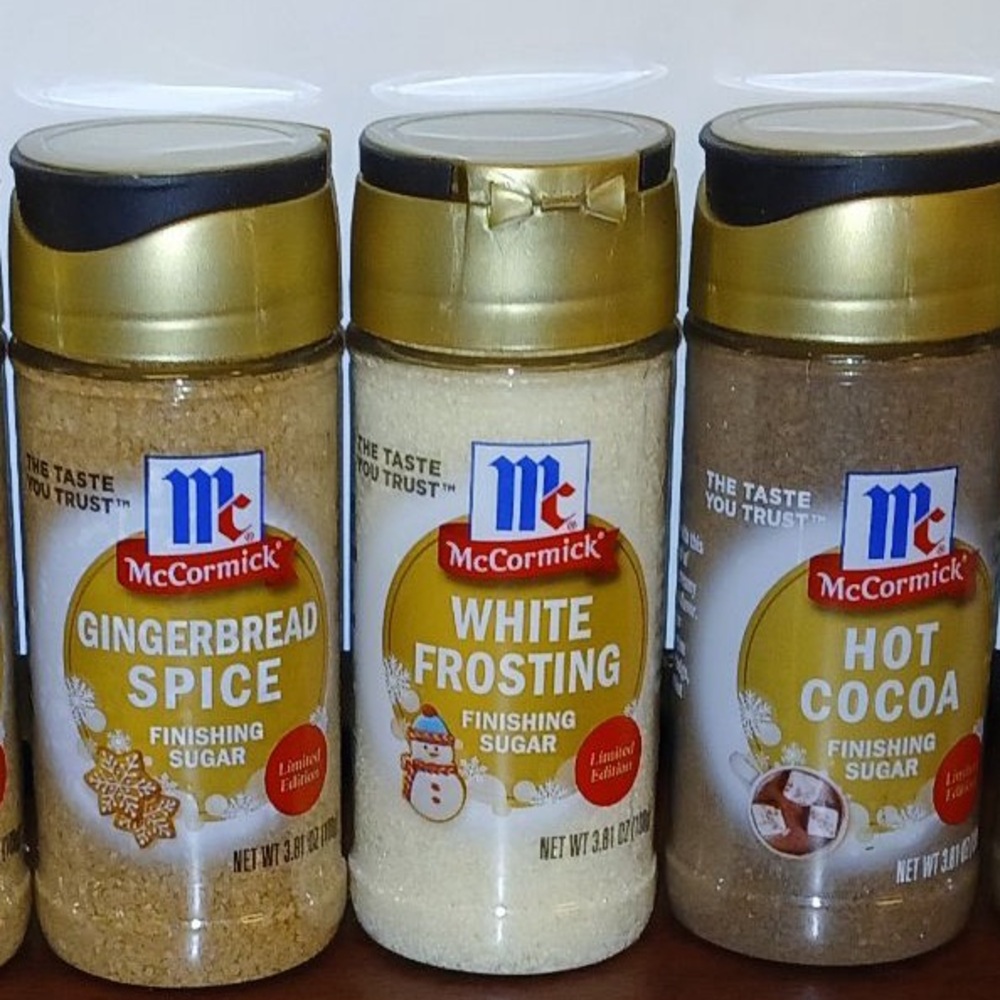 Limited Edition McCormick Holiday Finishing Sugars